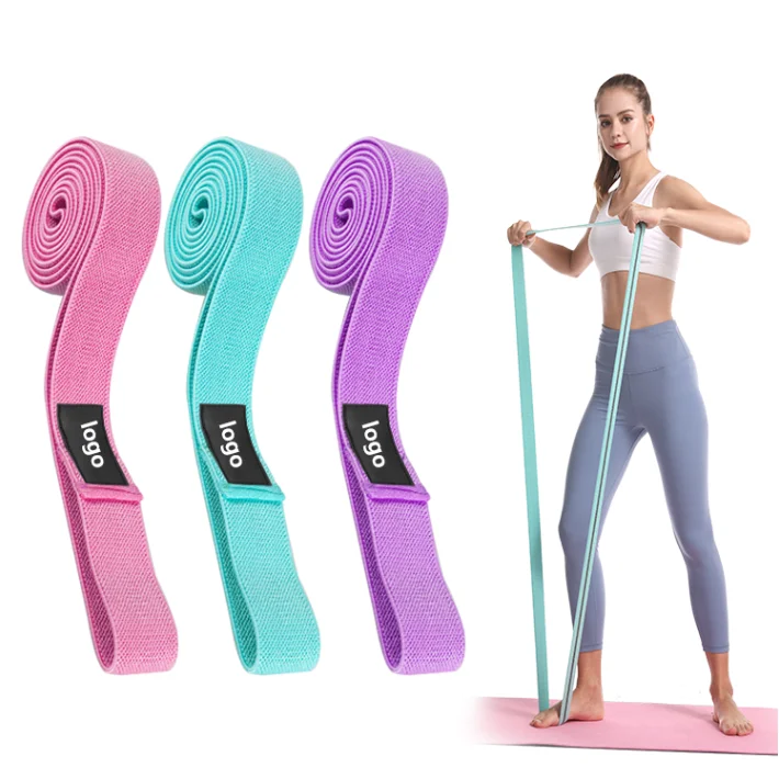 200cm Resistance Bands Loop cotton fabric Pull Up assisted long Resistance Bands set with Fitness