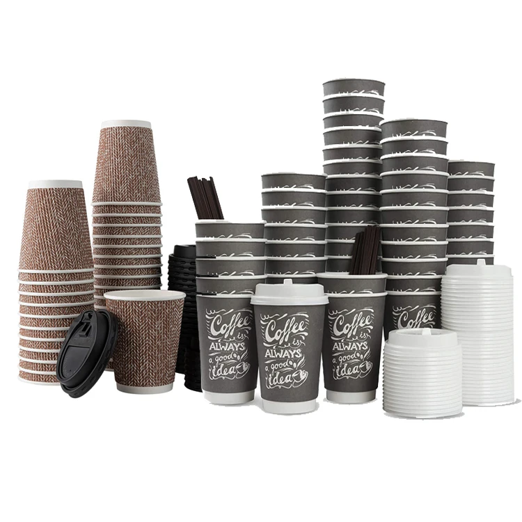 Custom logo 8oz 12oz 16oz  disposable paper cups for coffee