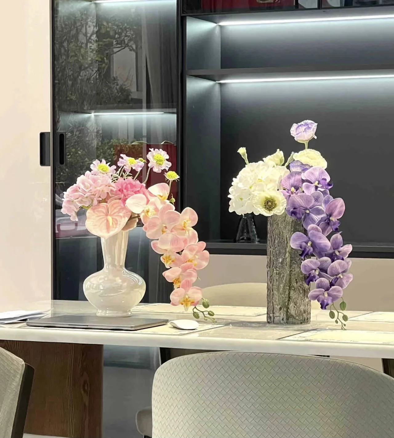 Customize real touch phalaenopsis orchid latex orchids butterfly silk orchid artificial flower for decor