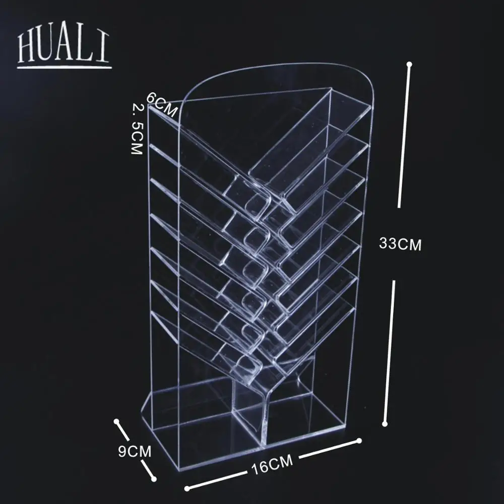 Clear Acrylic Pen and Pencil Stand PS material Plastic Stationery Shop Multi holes Pen Display Holder Rack