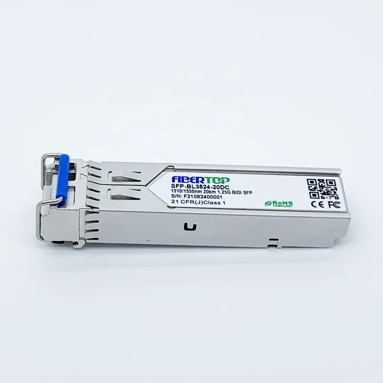 Fibertop Замена для Cisco GLC-BX-20U Совместимость 1,25 Гбит/с 1310nm-TX/1550nm-RX для программирования в производственных условиях, двунаправленный cменный модуль небольшого 20 км трансивер