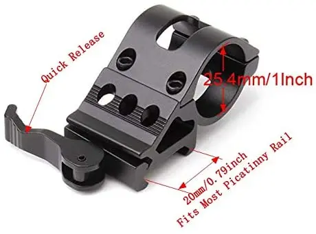 25.4mm Quick Release Scope Mount for Picatinny Mount Rail Hunting Accessories