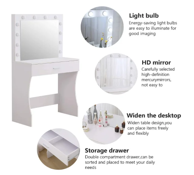  Bedroom furniture with stool and dressing