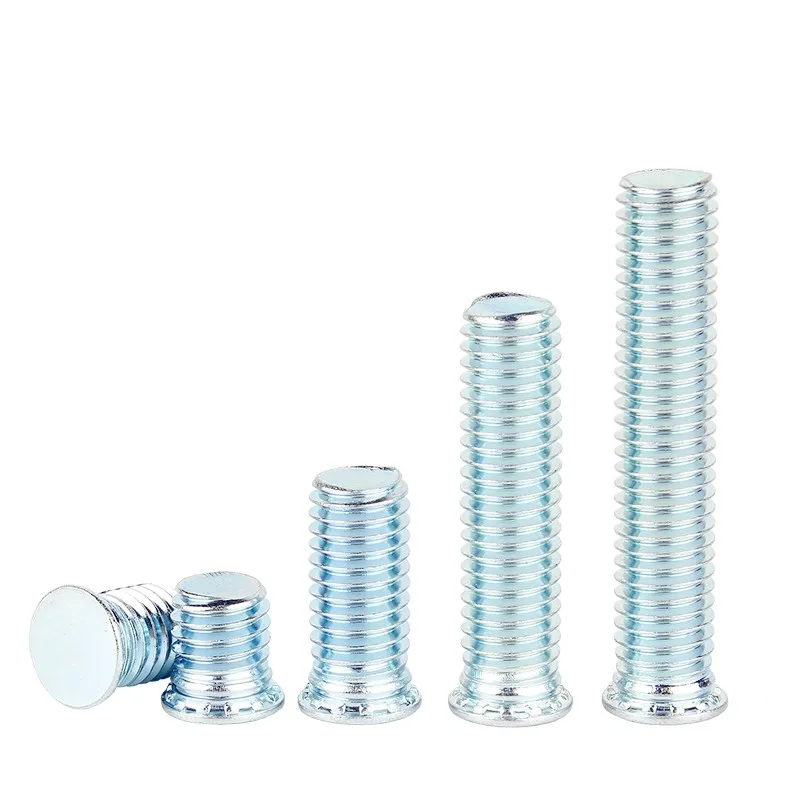 Carbon Steel Zinc Plated Pressure Riveting Self Clinch Stud Screws Fhs M2.5 M3 M4 M5 M6 M8 M10 Self Clinching Stud Screw Rivet
