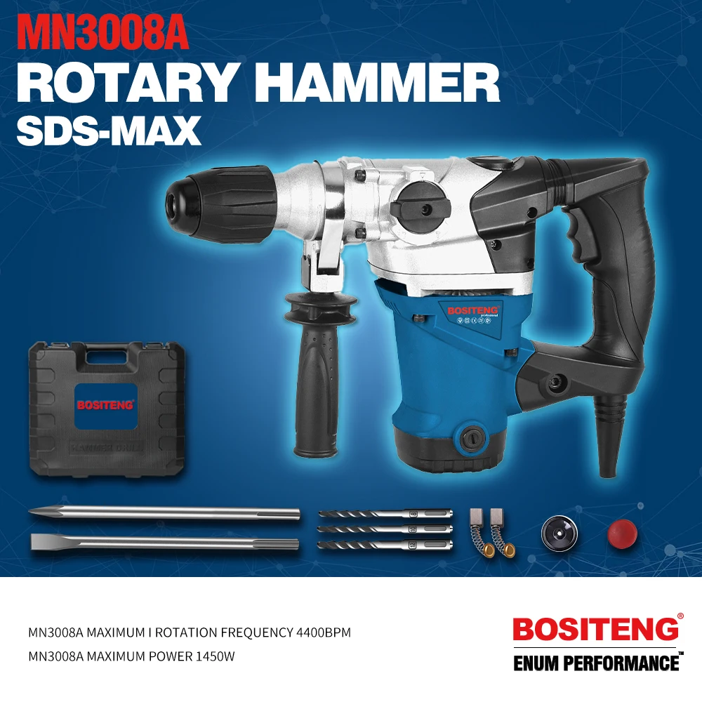 Wholesale Custom Professional Heavy Duty Rotary Hammer Drills 3008A Model Hammer Electric Drill Ideal 1050W Professional Tools