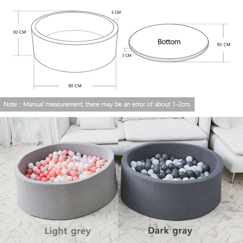 
High Quality Baby Room Indoor Sports toys Gray Soft Sponge ball pool Playground for Kids ocean pool 