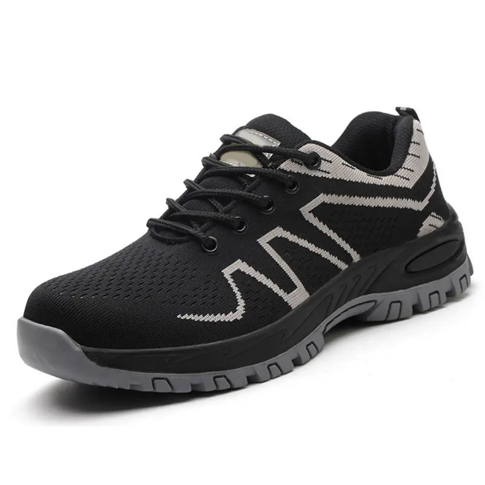 Factory Custom Brand Non-slip Light Weight Steel Toe Labor Protection Workmans Safety Shoes