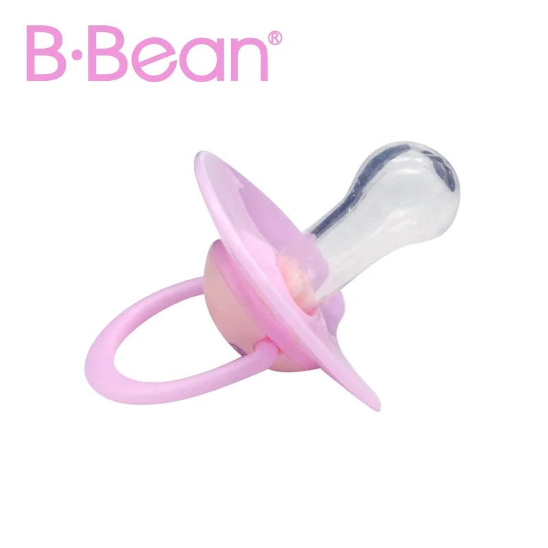 BBEAN Pacifier Clip Holder Safe Baby Pink Orthodontic Infant Pacifiers with Chain Holder