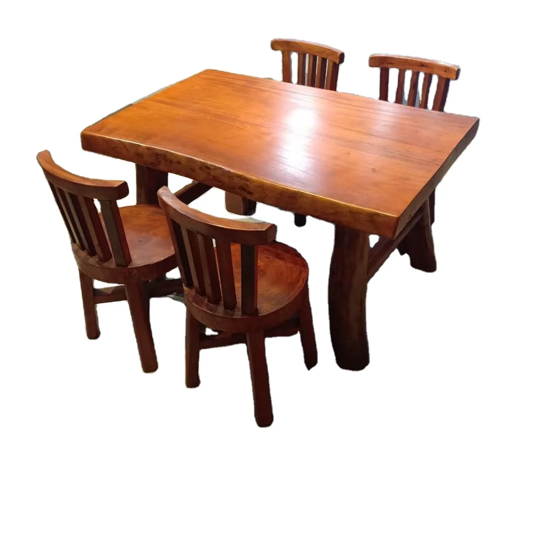 New Product Dining room furniture set solid wood natural side dining table and chair combination