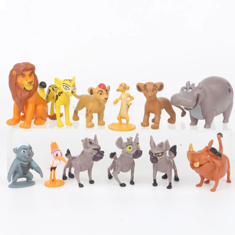
12pcs/set Cartoon The Lion Guard King Kion Simba PVC Action Figures Bunga Beshte Fuli Ono Figurines Doll Kids Toys for Children 