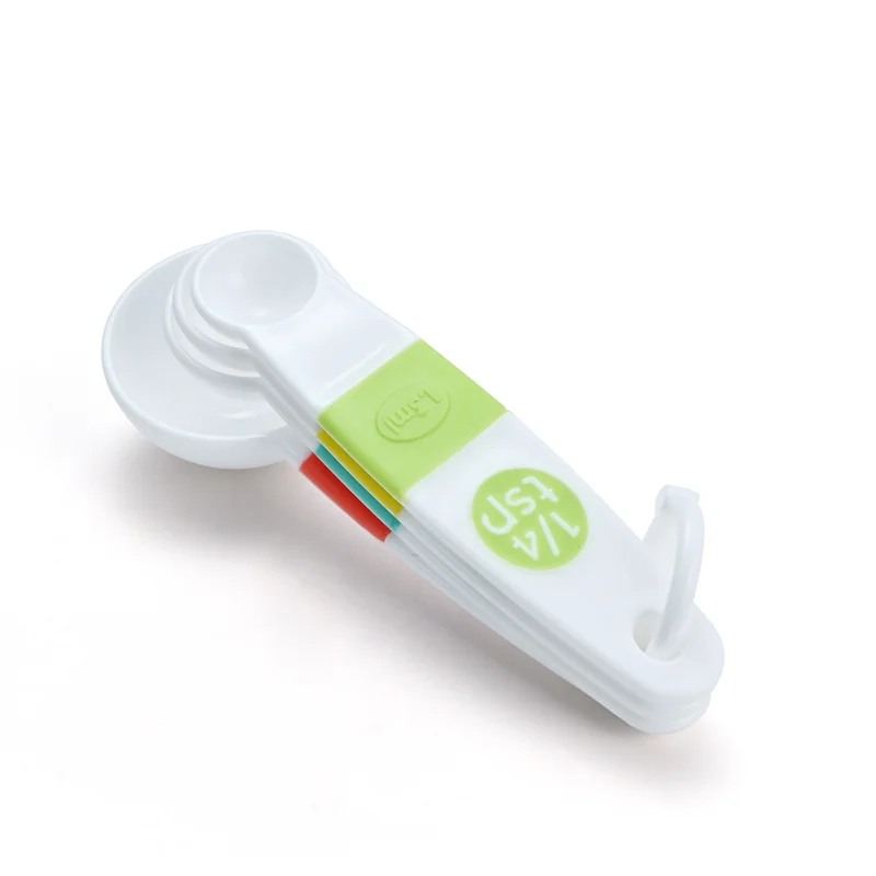 Amazon Plastic Mini Size Colorful Food Grade Measuring Cups and Spoons Set of 4