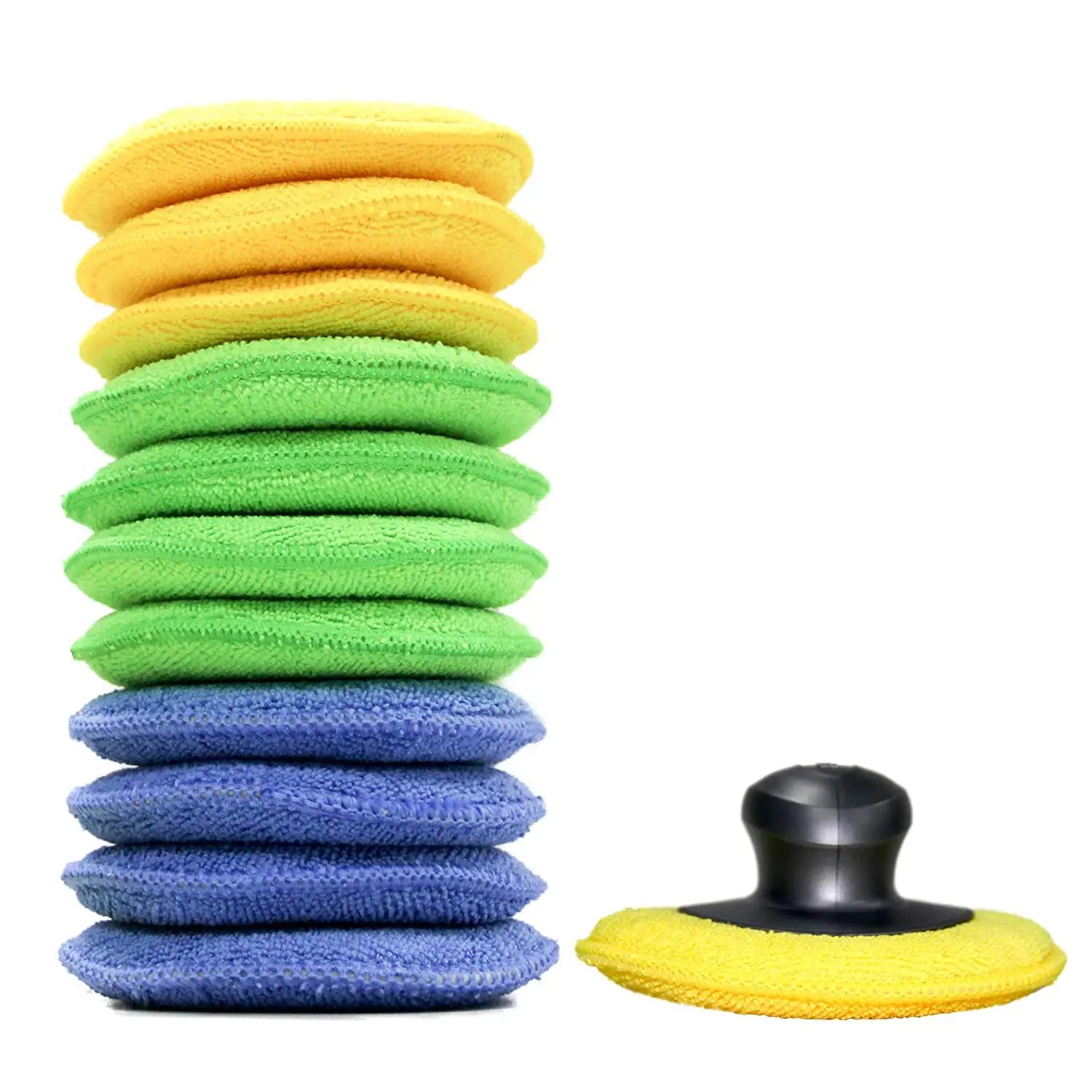 
AutoCare Microfiber Wax Applicator, Ultra-soft Microfiber Wax Applicator Pads with Finger Pocket Wax Applicator for Cars 