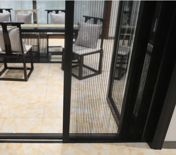 
expandable exterior vertical bi-folding doors with retractable screen china supplier 