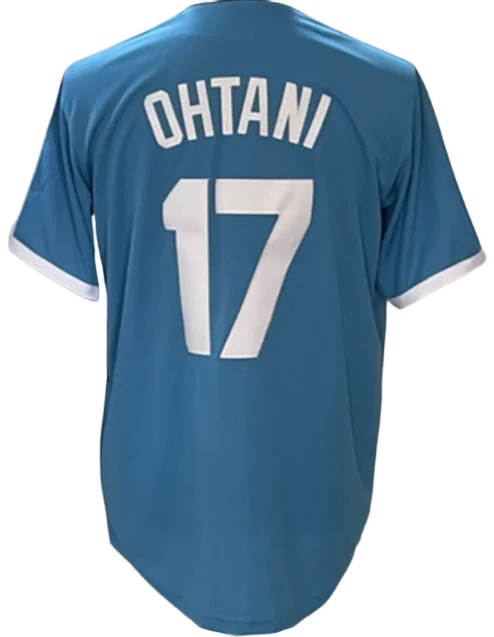 Throw-back Light Blue Stitched American Baseball Jersey 17  Shohei Ohtani 18 Yamamoto 50 Betts 5 Freeman 42 Robinson