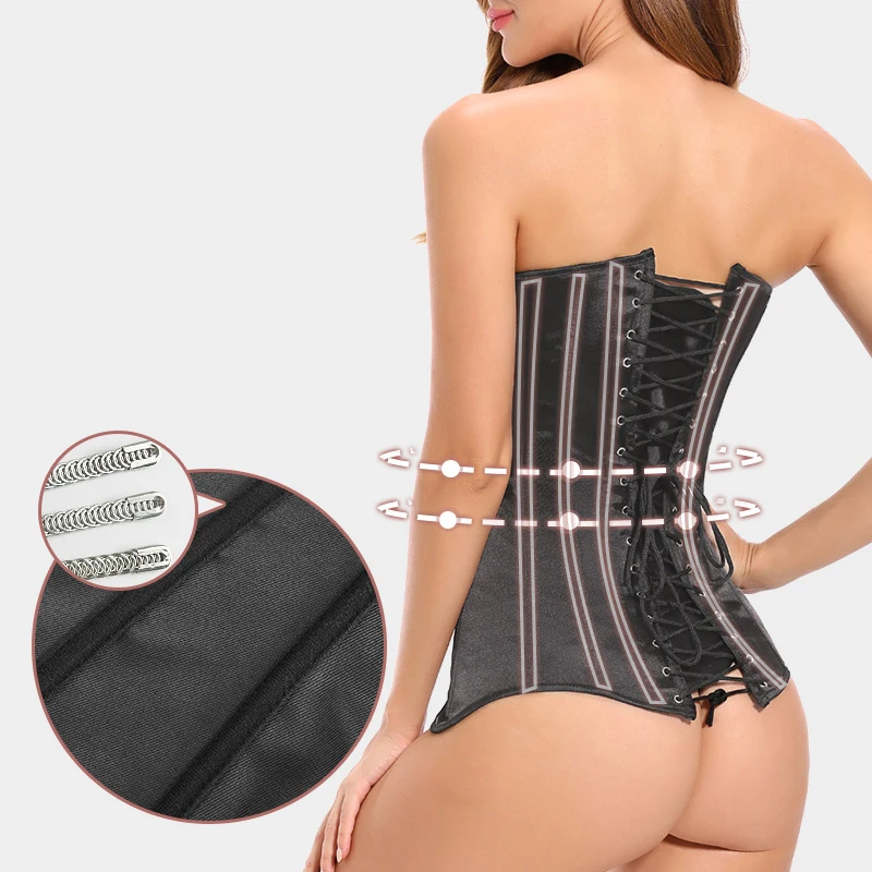 European and American court corset plus long span spanx shapewear jacket steel waist waist shrink color Ding slimming clothes