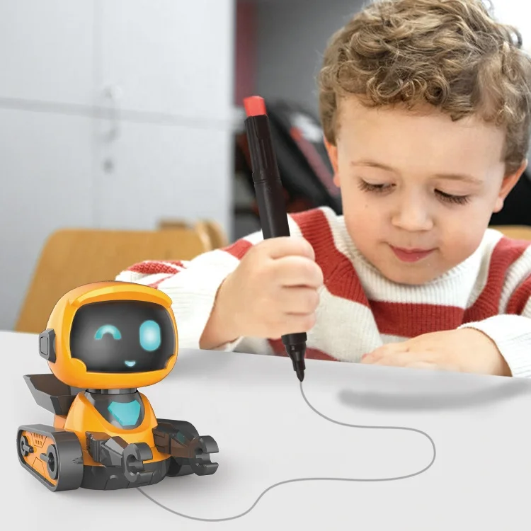 
Set of 2 Novelty Magic Toy Drawing Line Tracking Follower Inductive Sensor Electronic STEM Educational Kids Robot 