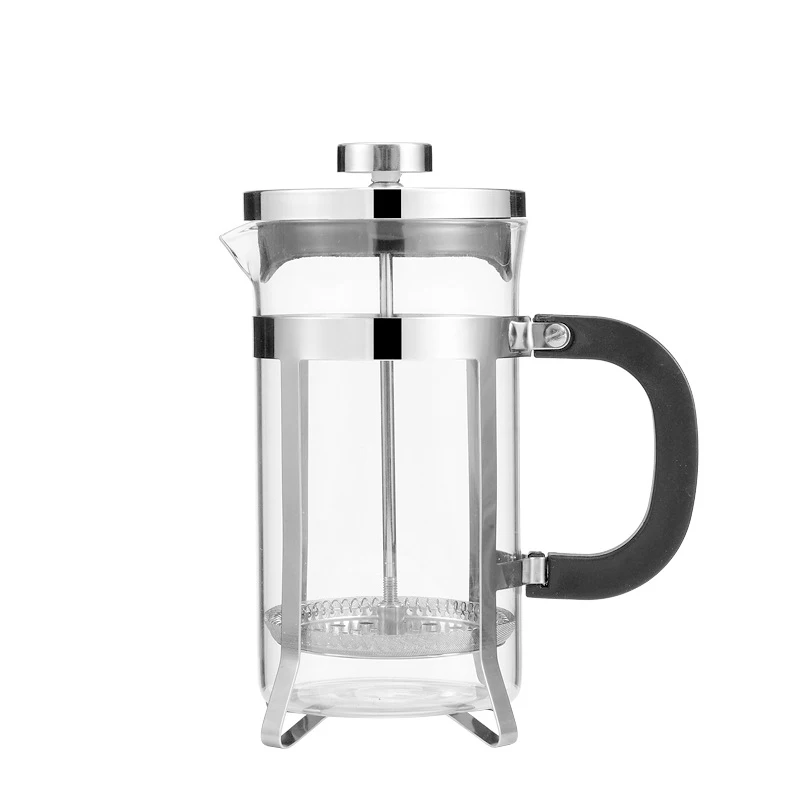 Маленькие современные персонализированные поршневые фильтры 1 литр двойные стены боросиликатное стекло розовое золото чайник для чая Кофеварка французский пресс