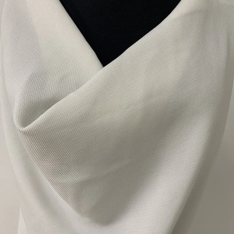 Hot Sale Blue White Polyester Imitated Satin Acetate Fabric For Dress