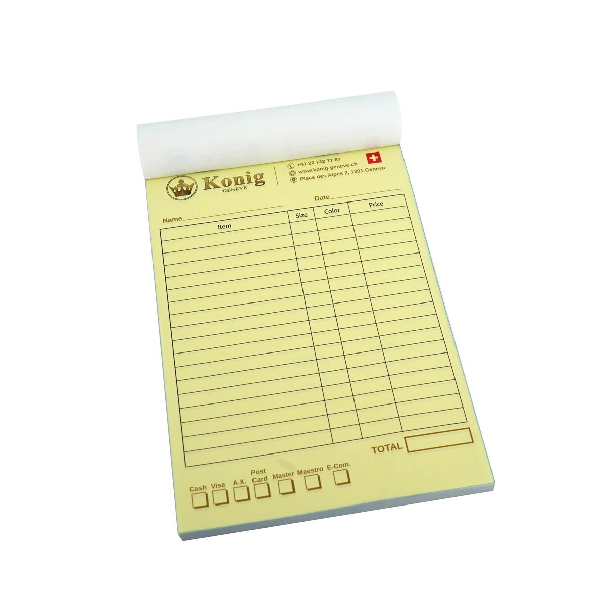 Custom Restaurant Bill Book NCR Forms Offset Printing Hot Stamping Paper & Paperboard Carbonless Paper Bill Book with Carbon