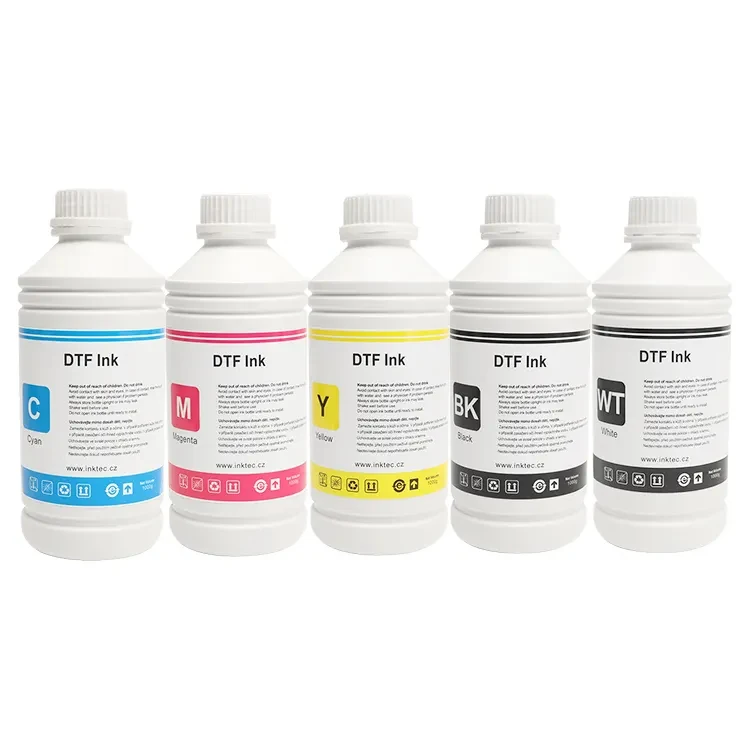 High Quality 1000ml XP600 White DTF Ink for Epson L805 i3200 L1800 DTF Printer Premium Textile Transfer Pigment Ink Manufacturer