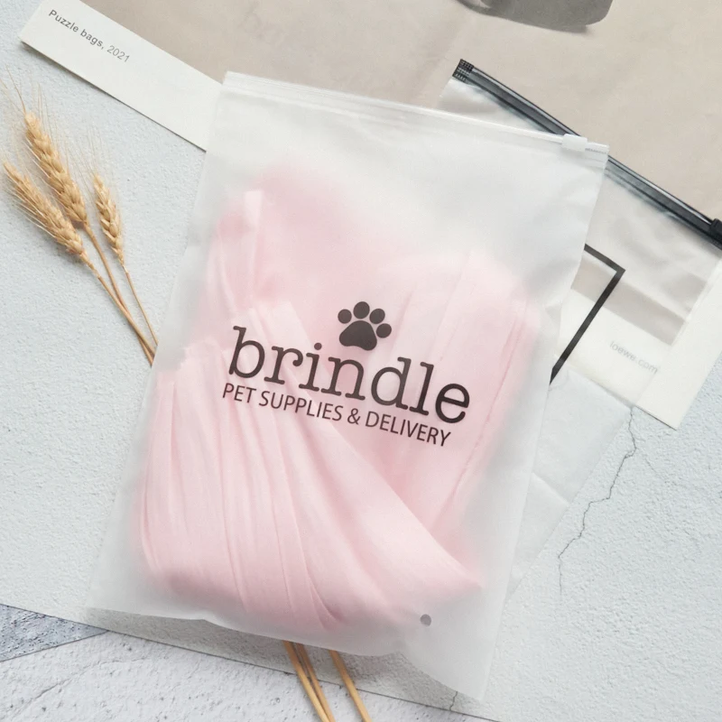 biodegradable compostable pe poly zipper plastic packaging slide eva frosted zip lock bag
