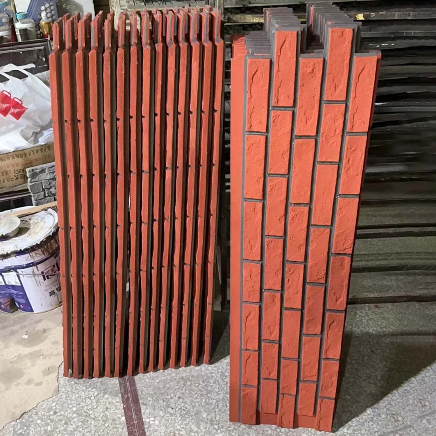 AUUAN 2024 Light weight pu faux stone frp rock veneer panel cultural decoration Simple design Elegant style Waterproof