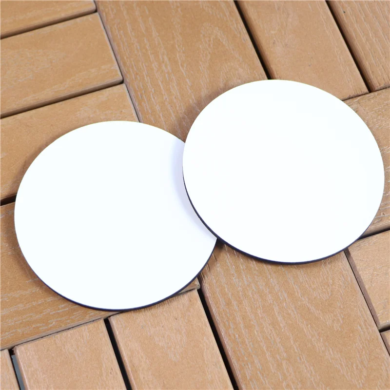 MDFSUB High Quality Circle Sublimation MDF Coaster Round 90x90mm Custom White Blank with Protective Film