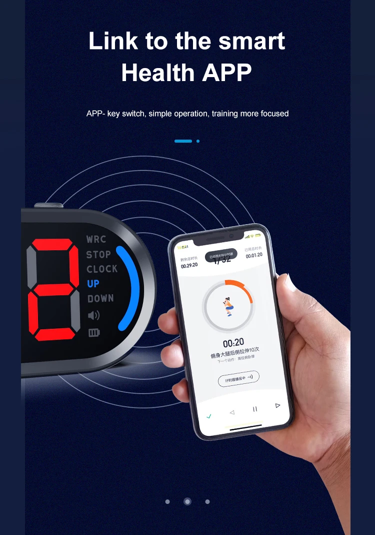 LED Workout Clock Count Down Up Clock Gym Interval Timer
