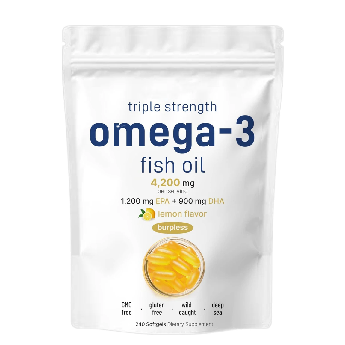 OEM заводская цена Omega 3 рыбий жир Softgels добавки для улучшения здоровья