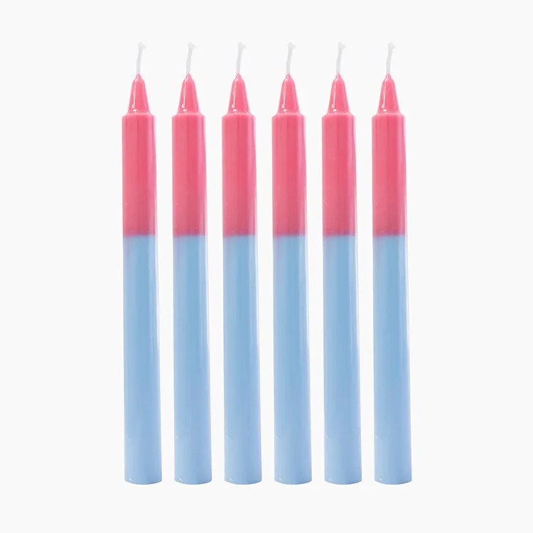 Free Sample Policy Multicolor Dipped Glitter Candles painted stick candle