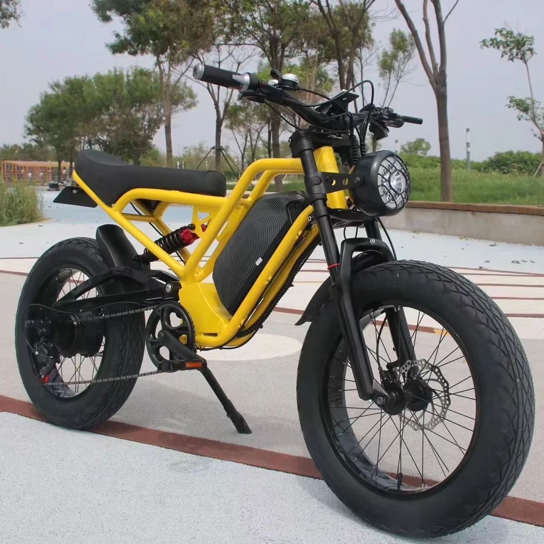 E-bike Factory 1500W strong electric city bike 20-inch off-road fat tires aluminum alloy frame mountain bicycle ready to ship