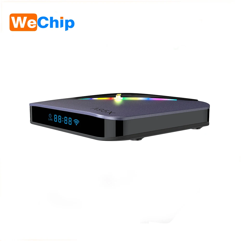 
RGB Light tv box Android 9.0 amlogic s905x3 a95xf3 slim plex media server 