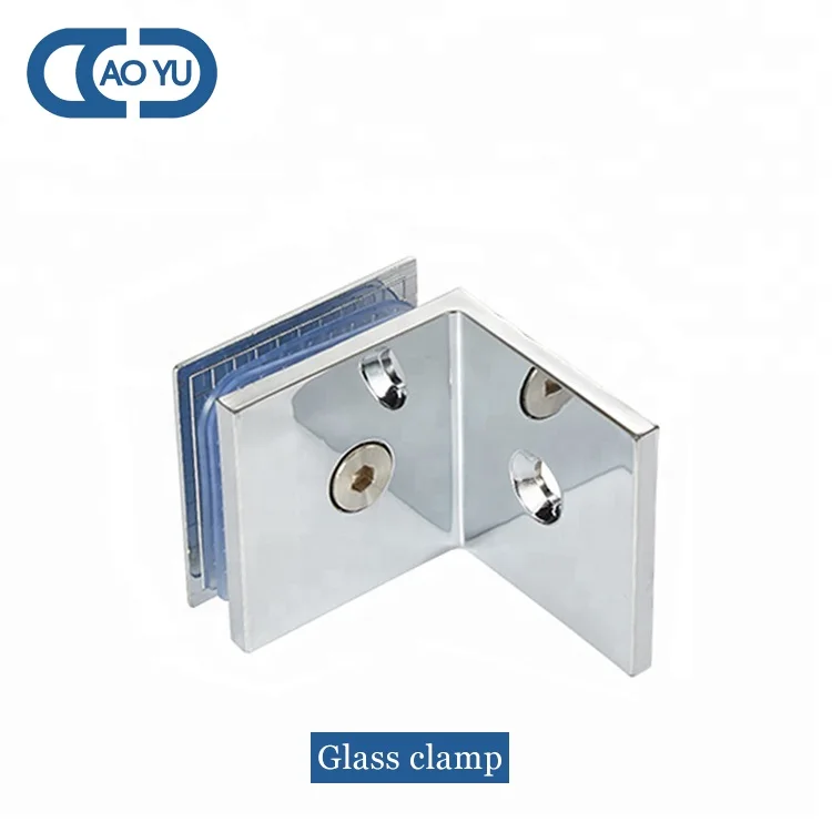 Frameless swing glass to glass bi-folding shower hinge bathroom 180 degree stainless steel brass glass door hinge