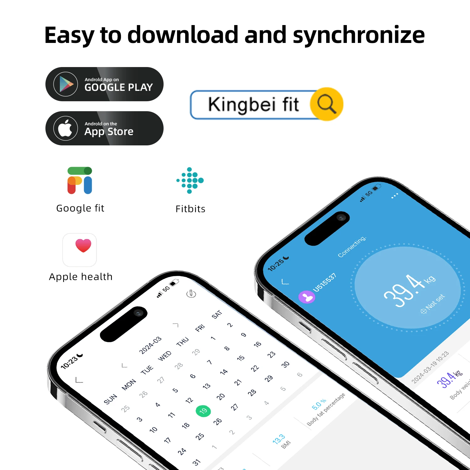 Smart Scale BT Link Body Weighing Scale App-compatible Electronic Intelligent Weight Loss Body Fat Scale