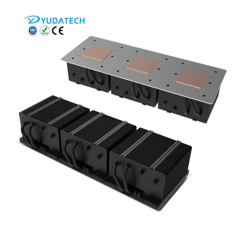 500w High power copper tube aluminum fin lighting cooling heatsink IGBT heat pipe heat sink