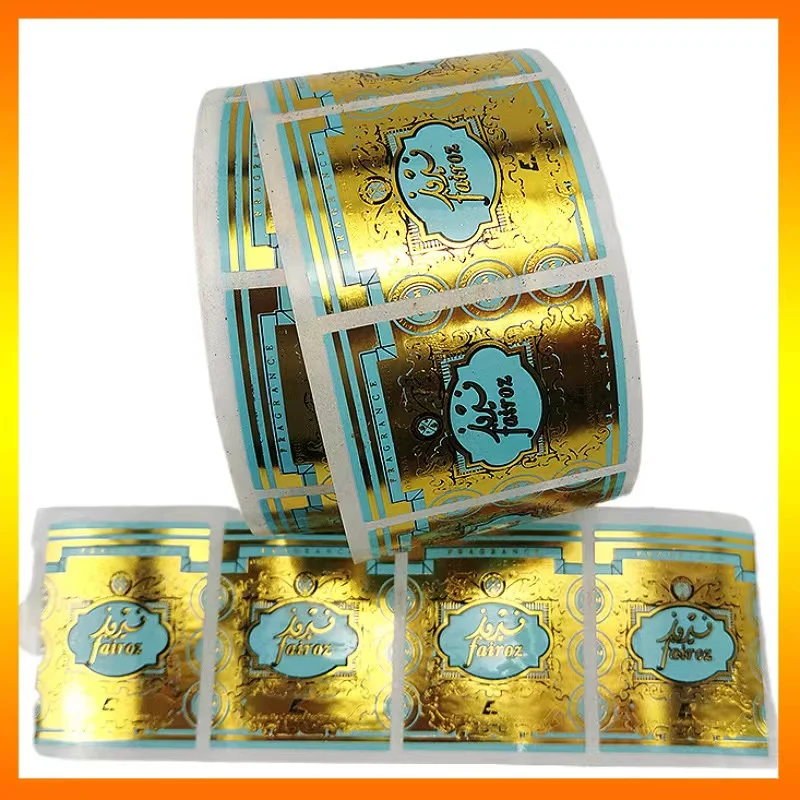 Custom Logo heat transfer  Vinyl PVC Tag Waterproof Adhesive Food Glass Bottle Packaging Sticker Label Printing