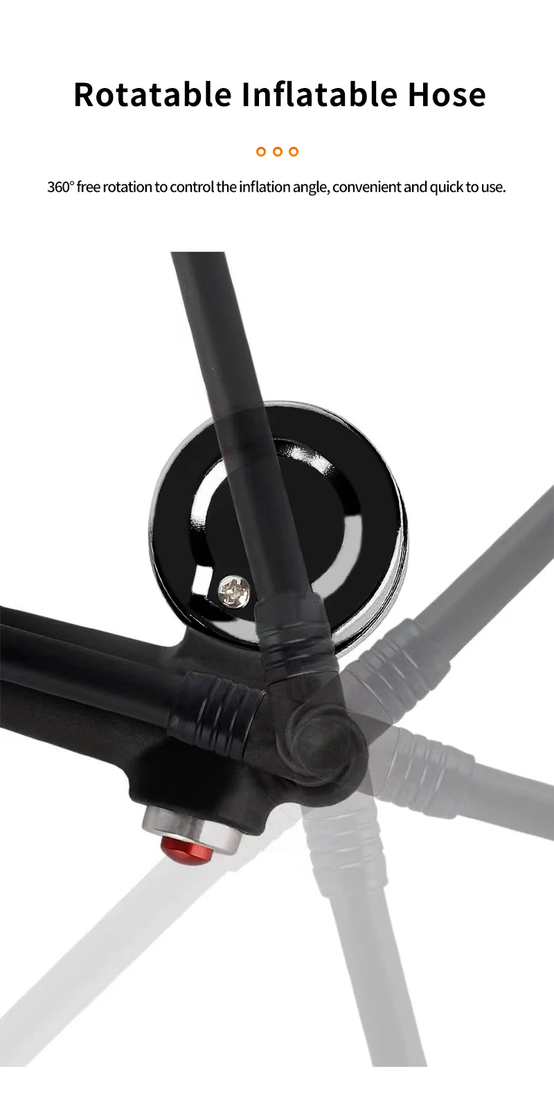 Bicycle Pump With Gauge High-pressure Portable Hand Tire Air Inflator Bike Air Shock Pump For Fork Schrader Presta Valve