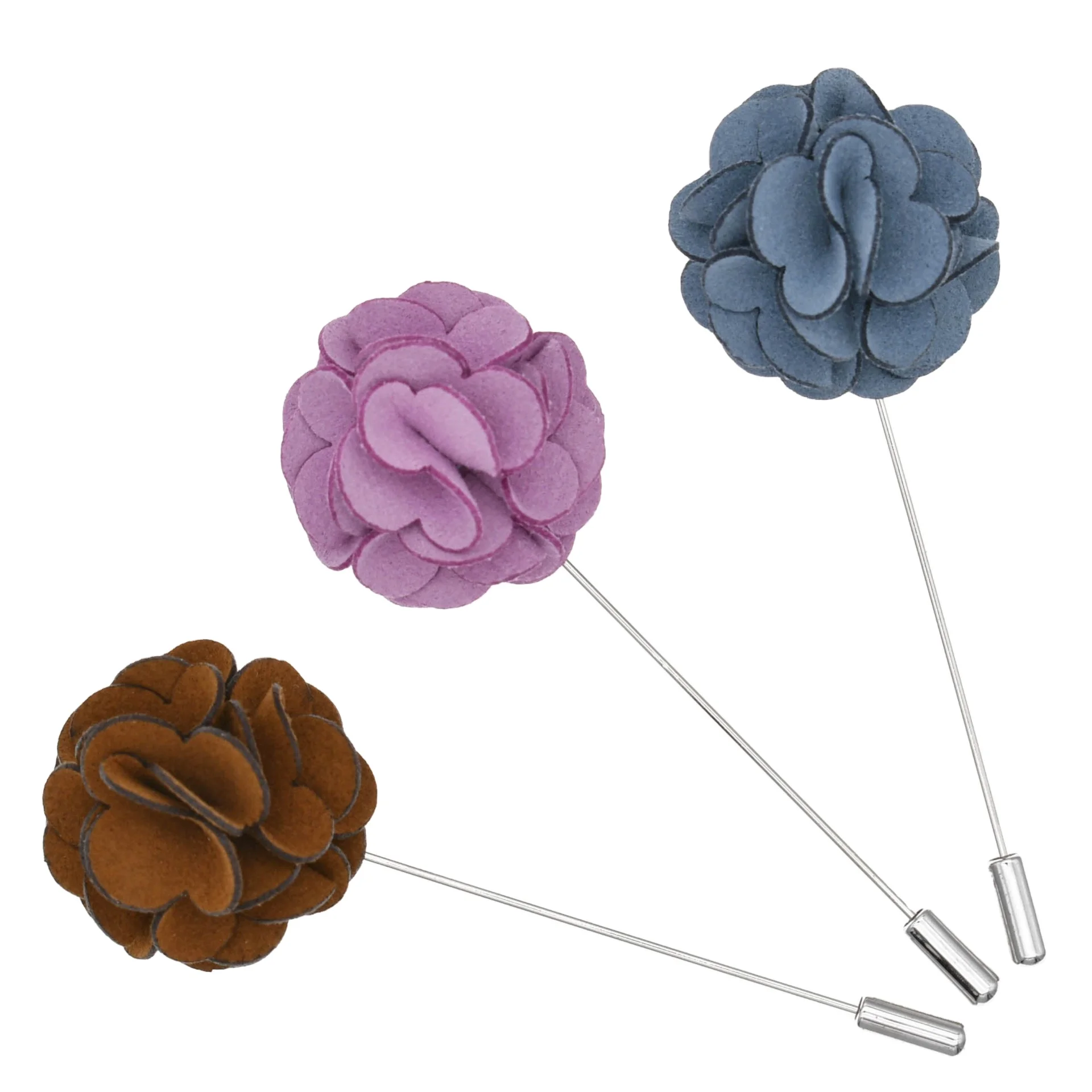 wholesale cheap Flower Brooch Pins Handmade Fabric Flower Lapel Pins for Men Suit