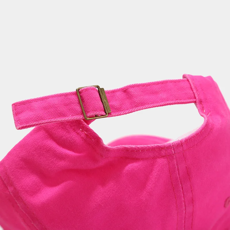 Unisex Fluorescent Neon Color Baseball Cap Fashion Streetwear Hip Hop Snapback Washed Cotton Baseball Hat For Men and Women