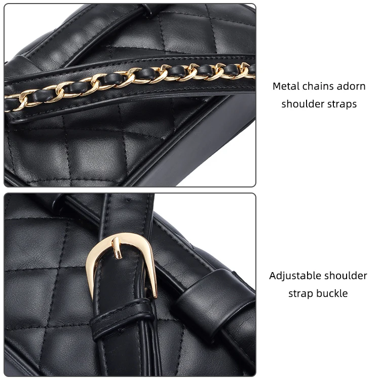 2022 новый дизайн верхний слой из натуральной кожи текстура сафьяно модная черная поясная сумка с металлической