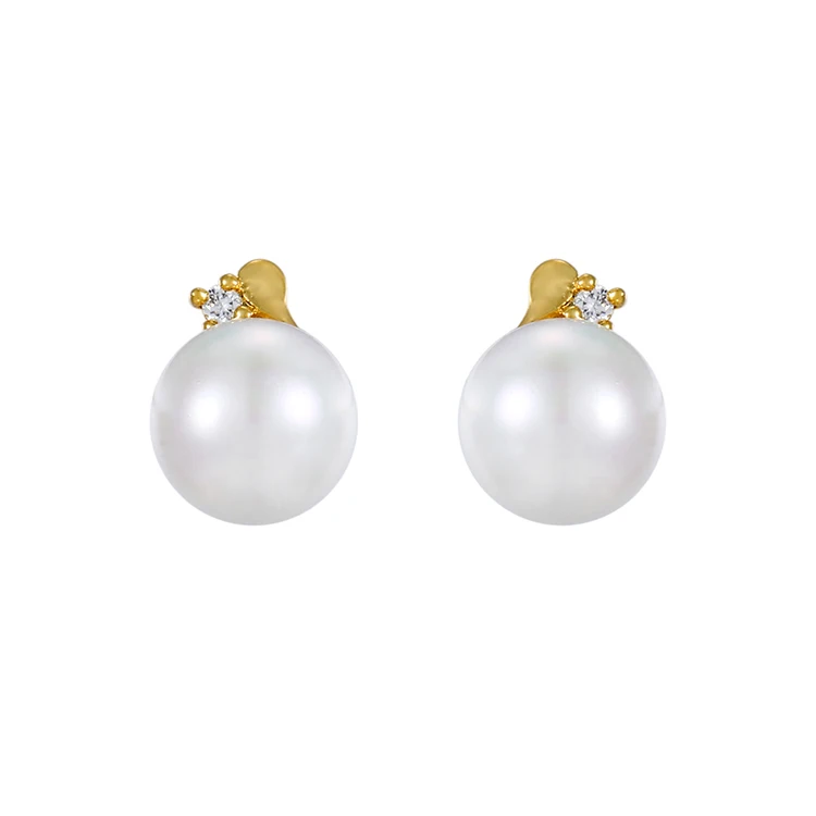 
E 22 Xuping simple 24 karat gold plated pearl stud earrings jewelry for women  (62371118927)