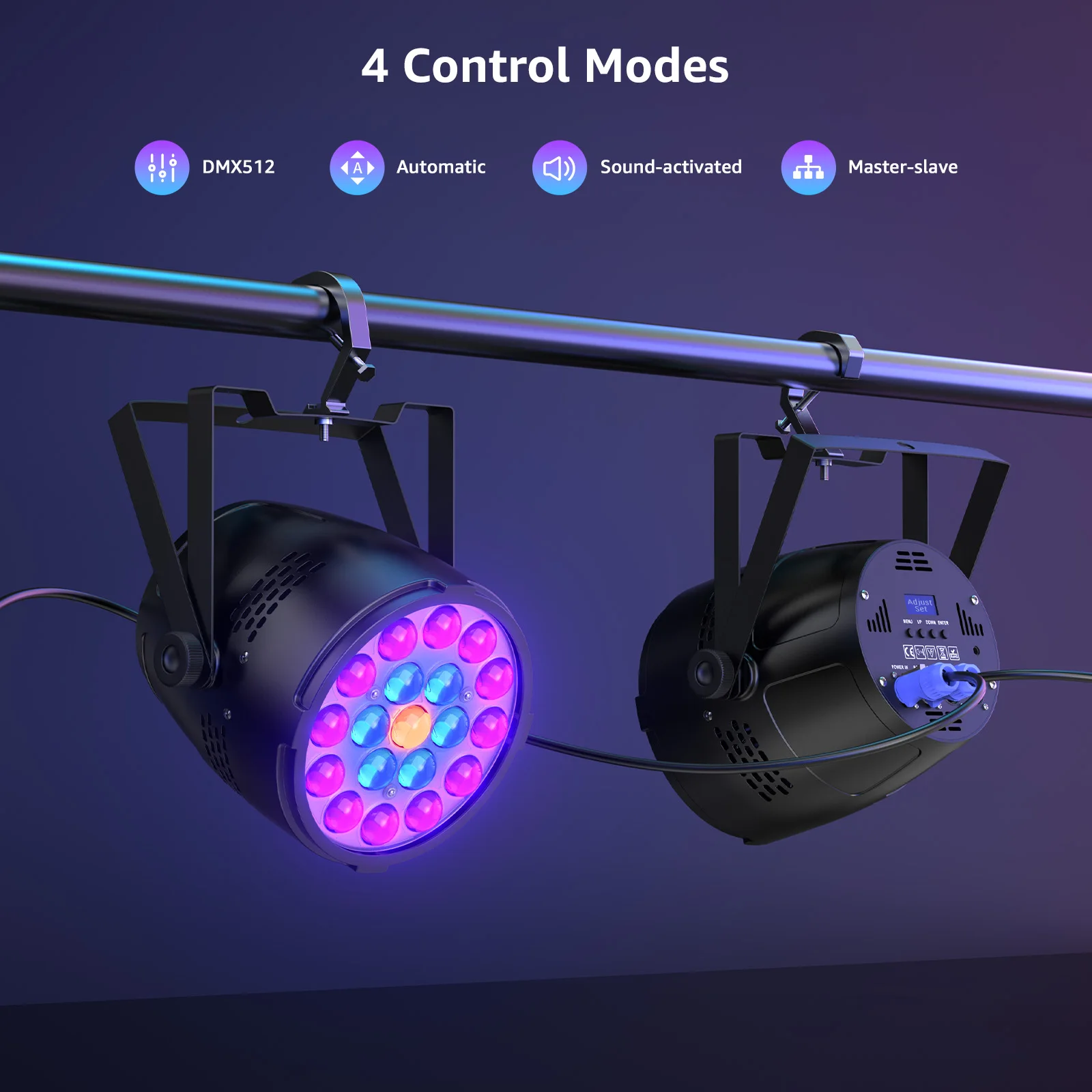 U`King High Brightness 19*15W LED RGBW 4 in 1 Par Lights For Stage Concert Bar DJ Lighting Equipment Zoom Par Light