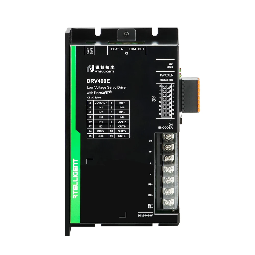 DRV400E EtherCAT Low Voltage Servo Driver 24-70VDC Drive Brushless DC Motor Below 400W