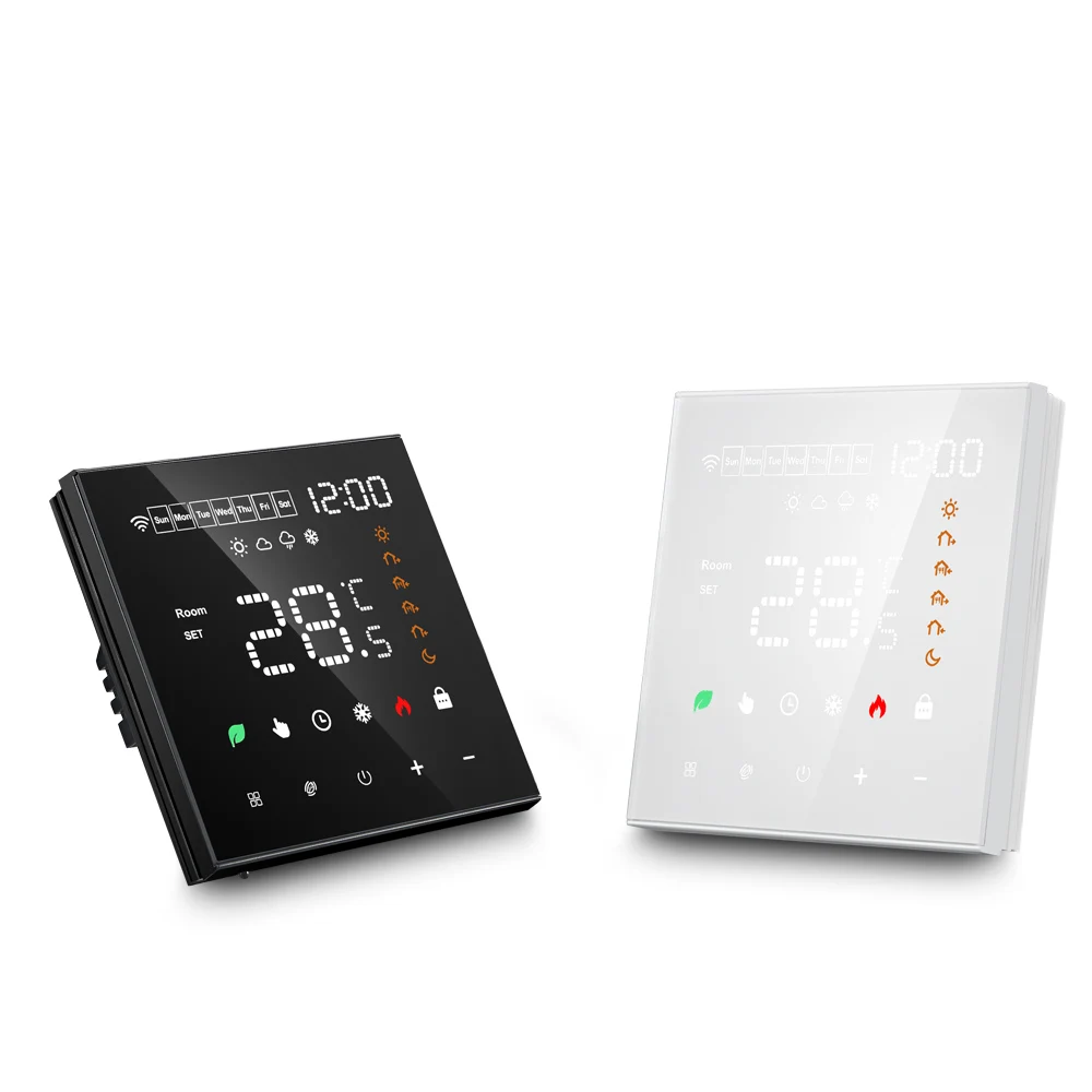 ME82 LED  WIFI  Black color room thermostat for underfloor heating