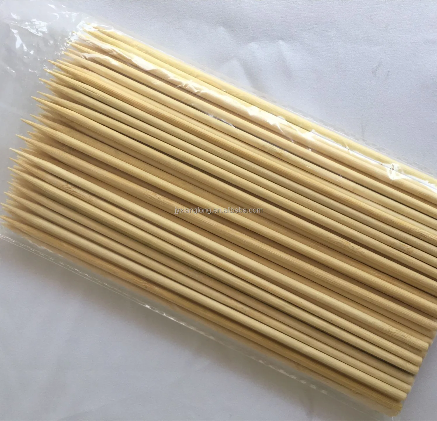 Barbecue Bamboo Sticks Large Bamboo Bbq Wood Stick Skewer 40 Cm Long Hot Dog Bamboo Barbecue Sticks