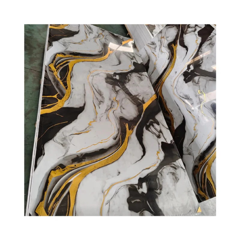 Sample Factory Price Home Decor Tv Background PVC UV Marble Sheet 3mm Boards High Glossy 3D Printed PVC Marble Wall Panel