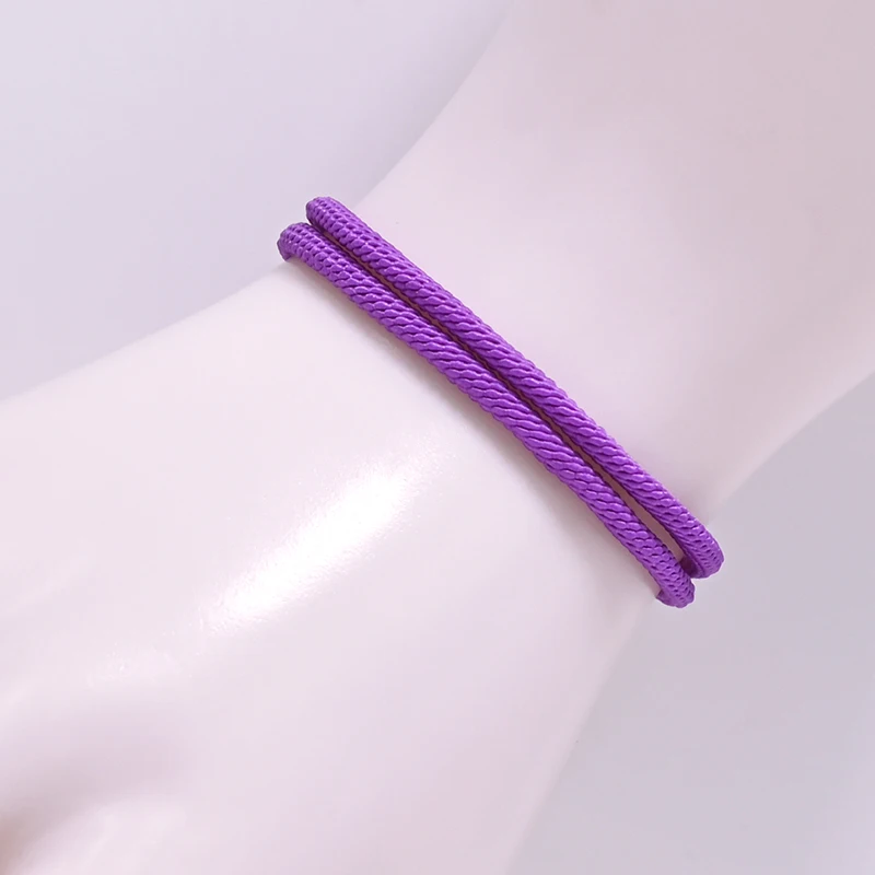 ECC001 20 Kinds of Colordouble Twill Rope Bracelet  Lucky Friendship Bracelet Double Knot Adjustable Hand Made Bangle
