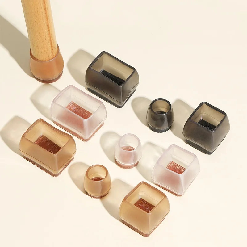 Round / Square/ Conical Tpr Anti Slip Table Chair Leg Socks Floor Protectors Non Slip Pads Furniture Feet Booties Cover Chair