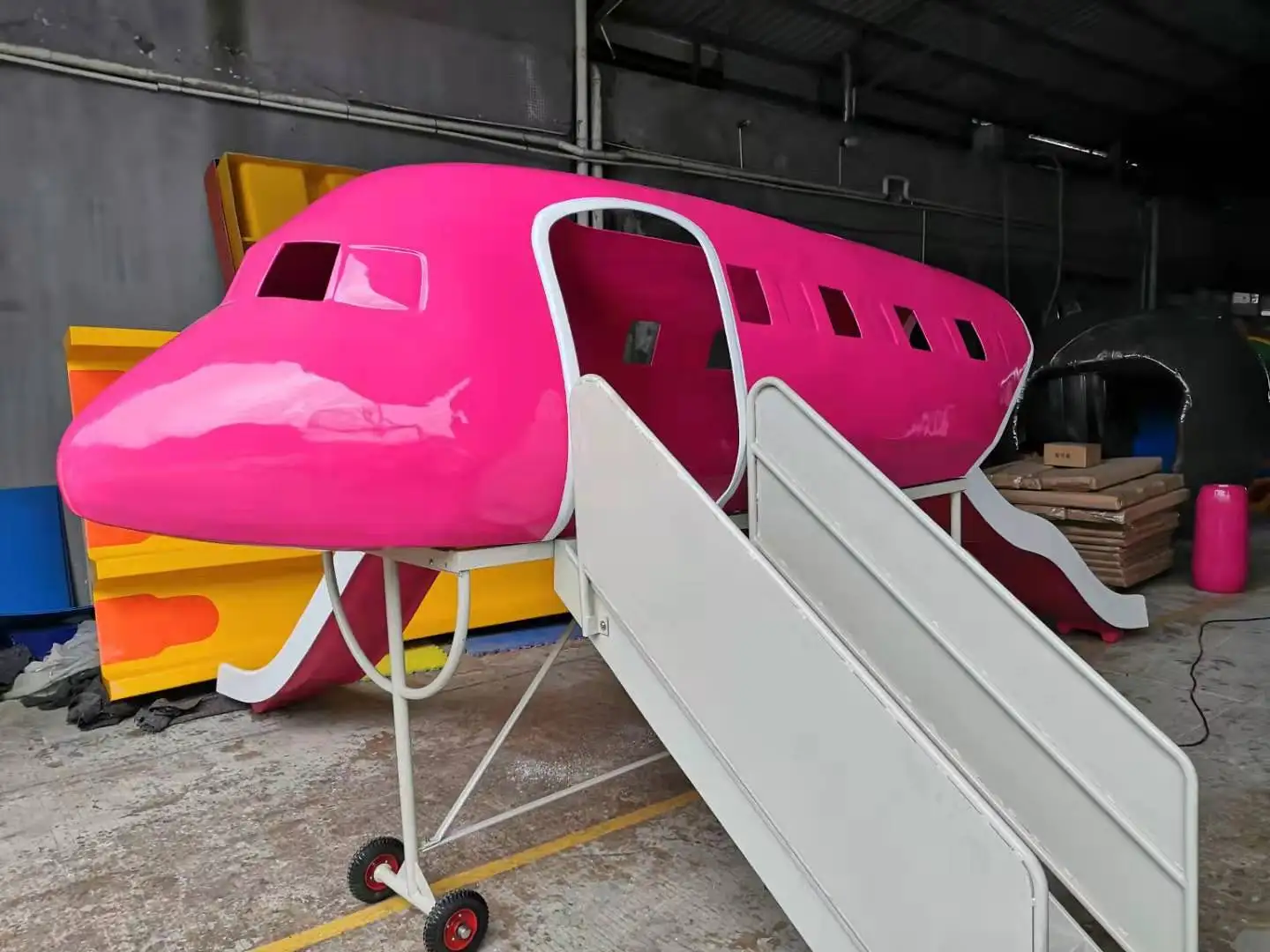 Aircraft model airplane outdoor playground equipment Amusement rides play sets slide for kids