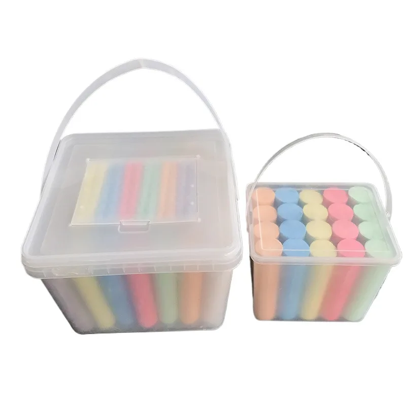 Factory Direct Supply 15 pieces 20 pieces jumbo sidewalk big chalk barrel graffiti art painting color dust-free chalk